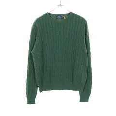 ポロ・ラルフローレン POLO RALPH LAUREN ニット ケーブル グリーン コットン ニット レディース Used A