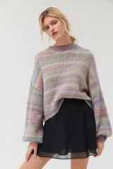 Urban outfitters uo spacedye パステル レインボー ニット