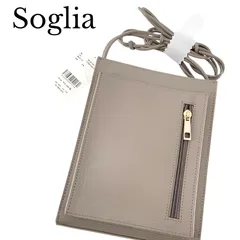 【新品・未使用・訳あり】Soglia ソグリア ミニショルダーバッグ チャコールグレー 牛革