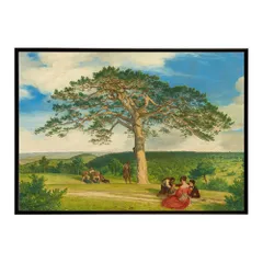 【A4サイズ（約21x30cm）】【bn-poster-5640】フレーム付き ポスター 名画 絵画 横 インテリア おしゃれ 森林 オーストリア