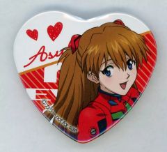 エヴァンゲリオン 式波・アスカ・ラングレー ハート型缶バッジ - メルカリ