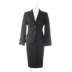 コムサイズム COMME CA ISM スーツ セットアップ テーラードジャケット タイトスカート S 黒 ブラック /CK2 ■GY18