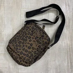 KRIZIA クリツィア レオパード 柄 ショルダー バッグ 斜め掛け サコッシュ 総柄 ミニバッグ ブラック × ブラウン LEOPARD SHOULDER BAG