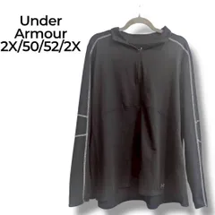 a1366 【UNDER ARMOUR】アンダーアーマー ハーフジップ プルオーバー 2X/XXL 黒 スポーツウェア