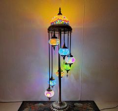 クリスタルガラス 欧風大気青色おしゃれ シャンデリア 6灯 E14 三色