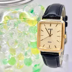 【新品電池】SEIKO セイコー SPIRIT スピリット メンズ 腕時計 ゴールド スクエア 5E21-5B50 130056 新品ベルト