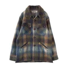 old　デザインジャケット　チェック　ウール混　レトロ　ヴィンテージ　オンブレ