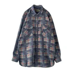 old　UNIQLO　デザインシャツ　XL　チェック　くすみ　ヴィンテージ