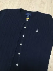 ポロ ポロラルフローレン ケーブル ガールズ ケーブル編み ニット カーディガン L ラージ ネイビー