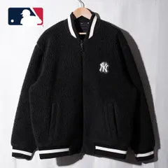 MLB ニューヨーク ヤンキース New York Yankees ボア ジャケット スタジャン XL ブラック ロゴ刺繍 チームジャケット 90s風 オーバーサイズ ビッグシルエット スポーツミックス 野球 Y2K 古着 Z215