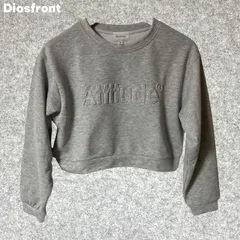 Diosfront Attitude グレー クロップドトレーナー Mサイズのサムネイル
