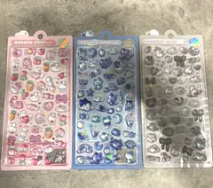 【正規品】ボンボンドロップシール　ももいろ　よるねこ　しろくろ