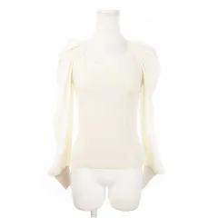 スナイデル SNIDEL スリーブシアーニットプルオーバー スクエアネック 長袖 F ベージュ SWNT225072 /AH20 ■GY99