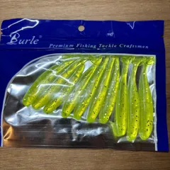 激安 10本 シャッドテールワーム 7cm 約7g 透明黄