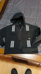 アディダス オーバーサイズ クロップドジャケット M レディース 66サイズ バスト 58cm 丈 51/59cm