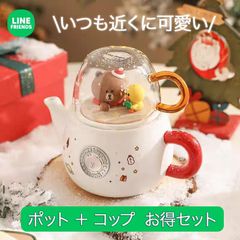 LINE FRIENDS クリスマス 限定グッズ 食器7点セット大中皿小鉢グラス