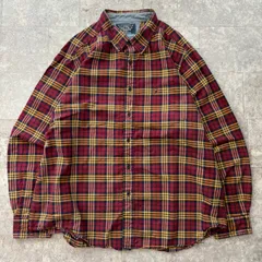 ノーティカ NAUTICA ボタンダウンシャツ 長袖シャツ チェック柄 マルチカラー メンズ XXLサイズ 古着