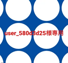 user_580d3d25様専用ページです。