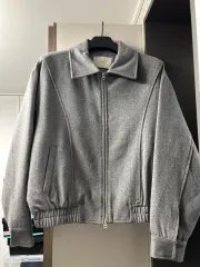LAFUDGE STORE WOOLRICH オーバ ラウンド ブルゾン M メランジ グレー