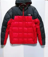 L THE NORTH FACE ザノースフェイス サミット ダウンジャケット 800 レッドブラック1362