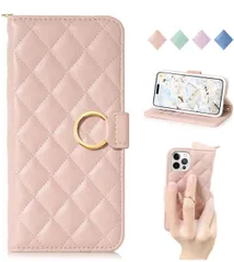 ★For iPhone 14 pro ケース 手帳型 人気 リング付き可愛い iPhone14 pro 手帳型ケース iPhone 14 プロ ケース 手帳型 シンプル アイフォン （iPhone14pro, 6.1インチ)，アプリコット