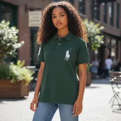 POLO RALPH LAUREN ポロ・ラルフローレン トップス ポロシャツ ビッグポニー刺繍ロゴ ポロシャツ グリーン【中古】 ユニセックス