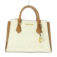 マイケルコース MICHAEL KORS ホープ ミディアム メッセンジャー ハンドバッグ 2way ショルダーバッグ レザー 革 MK柄 モノグラム ロゴ 茶 ブラウン 35T0GWXM8B /CK21 ■GY18