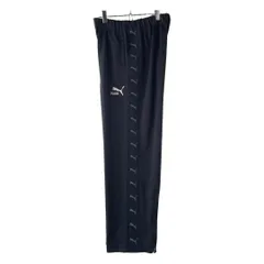 90ｓ　PUMA　トラックパンツ　XL　刺繍　ワンポイント　オールブラック