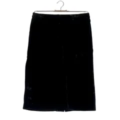 11【超美品 | CyaIVON / シアアイボン 】ベルベットスカート ブラック 光沢感 上品S947