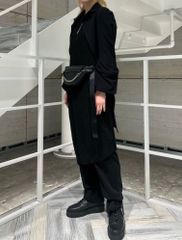 Y's yohji yamamoto ワイズ ノースリーブロングワンピース 黒 - メルカリ