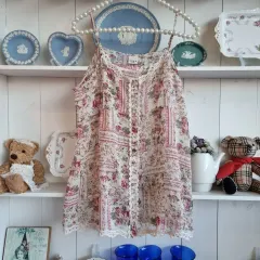 AXES femme(アクシーズ ファム) バラ フラワー レース ノースリーブ チュニック