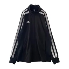 adidas　トラックジャケット　ジャージ　Oサイズ　太ライン　刺繍ワンポイント