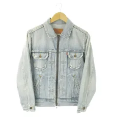 リーバイス Levi's 70602-02 ヴィンテージ デニム ジャケット Gジャン ジージャン ダブルジップ ダメージ加工 L 青 ブルー /AO20 ■GY44