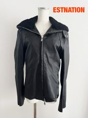 美品☆エストネーション 本革 羊革 ラムレザー ライダースジャケット