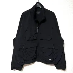L-XL セコンモノローグ ユーティリティ ジップアップ ジャケット オーバーサイズ ブラック