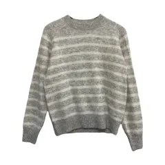 レディース Fサイズ / ロー ストライプ アルパカ ニット