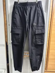 DESCENTE ブラック カーゴ 起毛 トレーナー ズボン 85 M