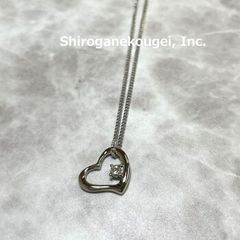 ete エテ SV925 オープンハートネックレス 6.7g 大ぶりサイズ - メルカリ