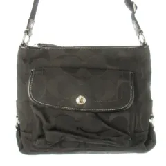 コーチ COACH ショルダーバッグ クロスボディ キャンバス ジャカード レザー 革 シグネチャー ロゴ 黒 ブラック F16550 /CK19 ■GY18