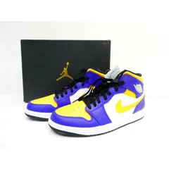 ナイキ NIKE AIR JORDAN 1 MID Lakers DQ8426-517 size:28.0cm スニーカー 靴 △WT4056