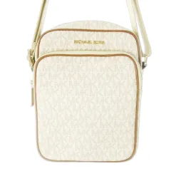 マイケルコース MICHAEL KORS ショルダーバッグ レザー 革 MKシグネチャー ロゴ 白 アイボリー /CK5 ■GY18