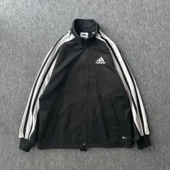 90s　adidas　トラックジャケット　ジャージ　太ライン　刺繍ロゴ　万国旗
