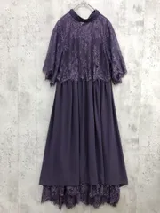 PourVous プールヴー レース 結婚式二次会 ドレス ワンピース sizeL/紫 ■■ レディース