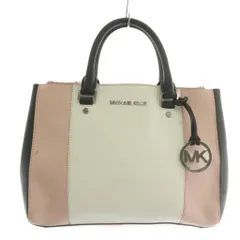 マイケルコース MICHAEL KORS ハンドバッグ トート ショルダー 2WAY レザー ロゴ シルバー金具 白 ホワイト ピンク 黒 ブラック /XZ ■GY18