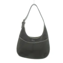 コーチ COACH ワンショルダーバッグ ナイロン ボンディング レザー 革 ロゴプレート 黒 ブラック K8V-6203 /MN20 ■GY18