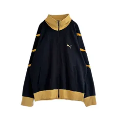 PUMA　トラックジャケット　ジャージ　Oサイズ　刺繍ロゴ　ワンポイント　切替