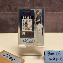 2020 Panini Aaron Civale 34/75 直筆サインカード Cleveland Draft Ticket RC ルーキー Rookie カード