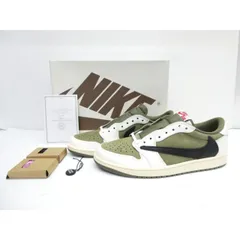 ナイキ NIKE × Travis Scott AIR JORDAN 1 LOW OG SP Reverse Olive DM7866-200 size:28.5cm スニーカー 靴 △WT4471