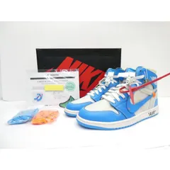 ナイキ NIKE Off-White × Nike Air Jordan 1 NRG White/Dark Powder Blue AQ0818-148 size:27.5cm スニーカー 靴 △WT4522