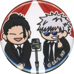 【中古】バッジ・ビンズ 五条悟＆夏油傑(ホワイト×レッド) 「呪術廻戦 ジロリまめかん トレーディングミニ缶バッジ -懐玉・玉折 スーツver.-」